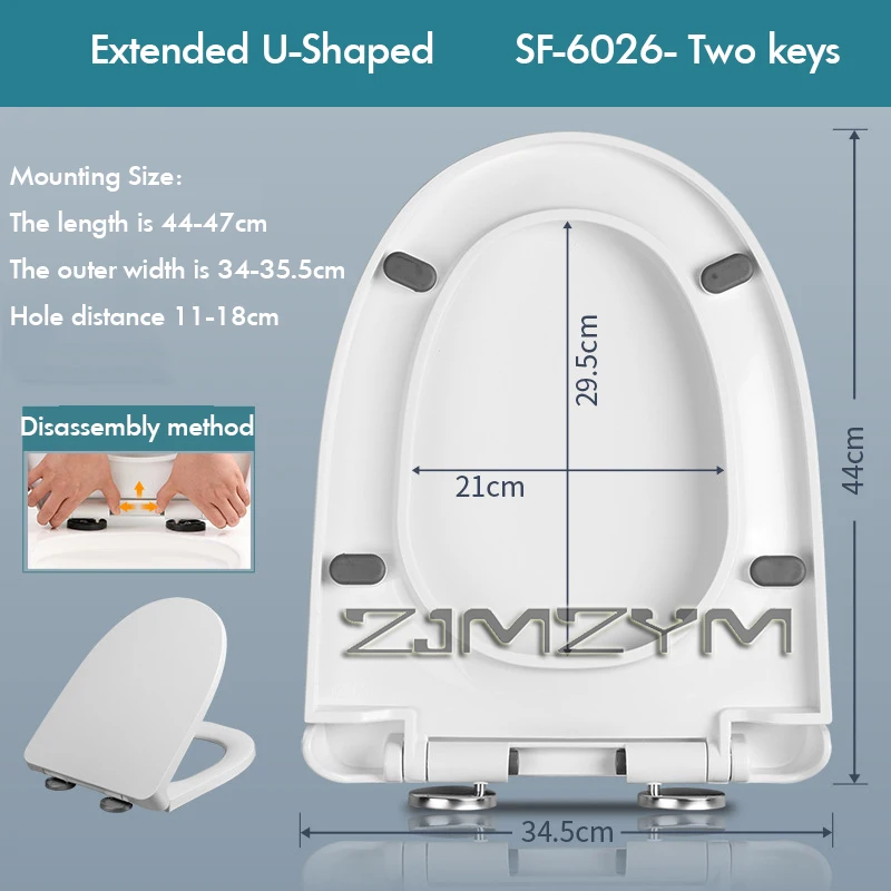 

Крышка унитаза ZJMZYM универсальная с медленным закрытием