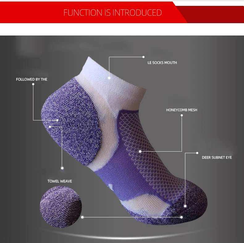 Sports Socks women Outdoor sports socks towel bottom cellular air cycling socks running ship socks female men running homme bike