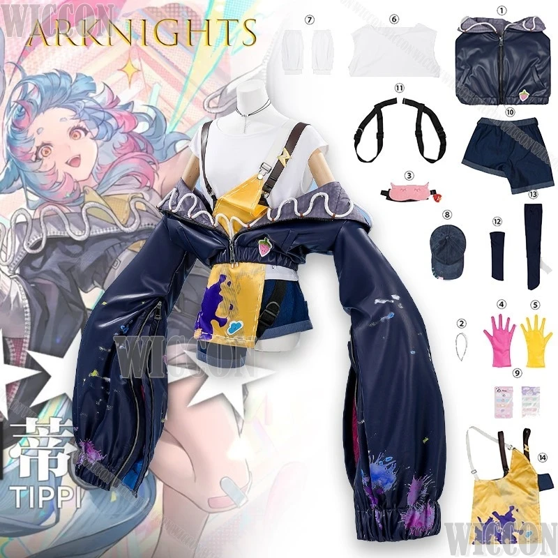 Фото Типпи Косплей Костюм Arknights Оператор Аниме Игровой Персонаж Наряд Хэллоуин Вечеринка Сценическое Платье Рождественский Карнавал №1