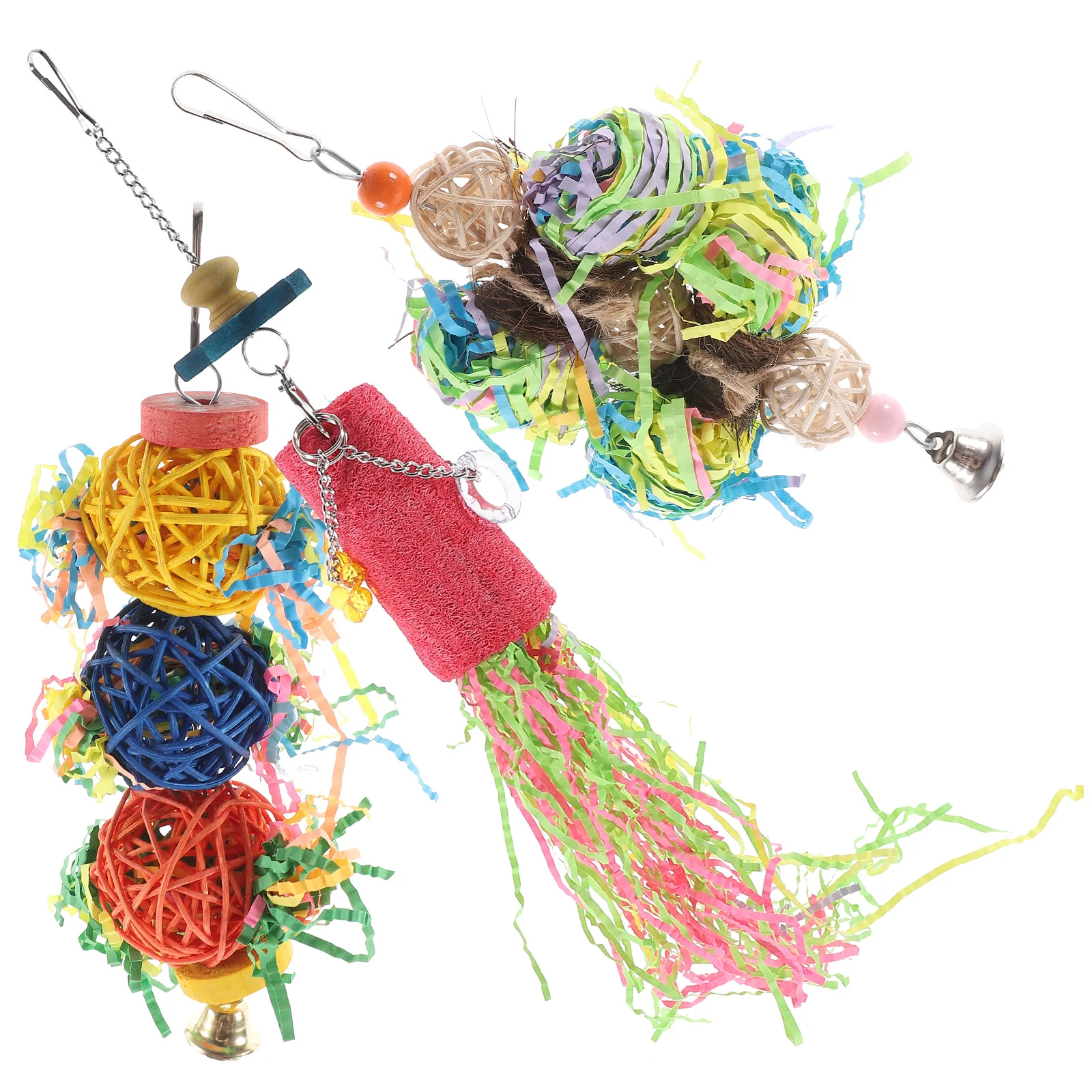 

Accessories Parrot Cage Shredding Toys Hanging Parakeet Bird Chew Parrots Chewing