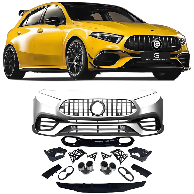 

top car bumper rear lip for Mercedes Benz W177 E series upgrade AMG A45 body kits