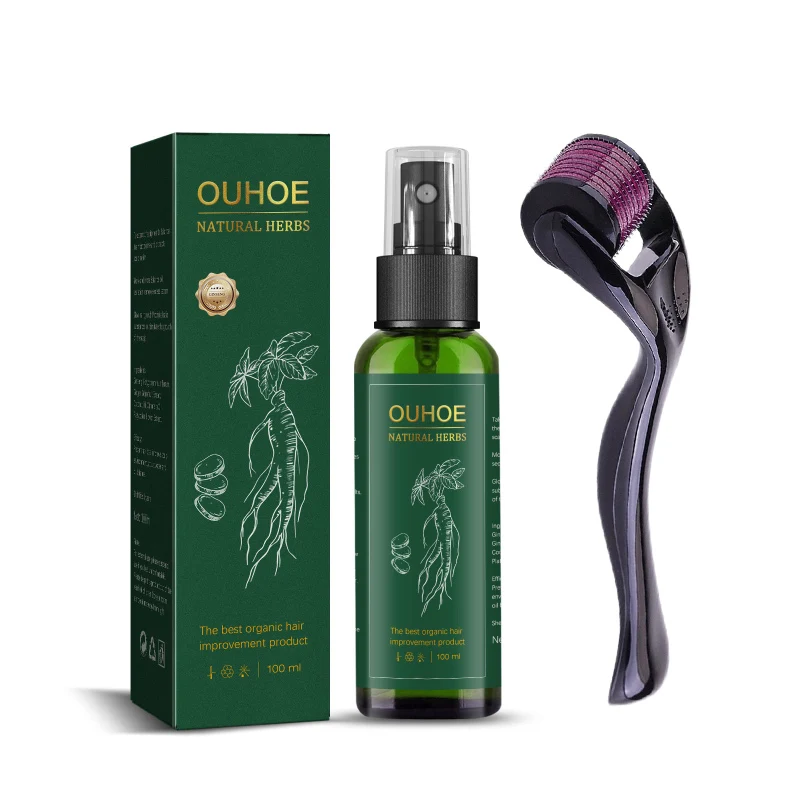 

OUHOE 100ml Ginseng Hair Growth Solution Oil Neo Genuine Extract Hair Growth Spray Strengthening Hair Moisturizing Anti-Fall