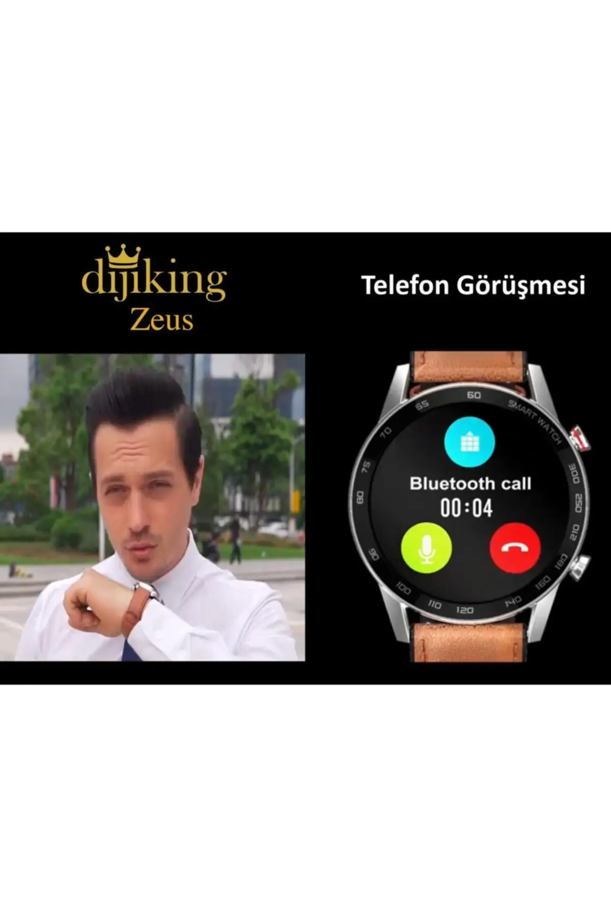 Смарт-часы Zeus D95 с водонепроницаемым кожаным шнуром