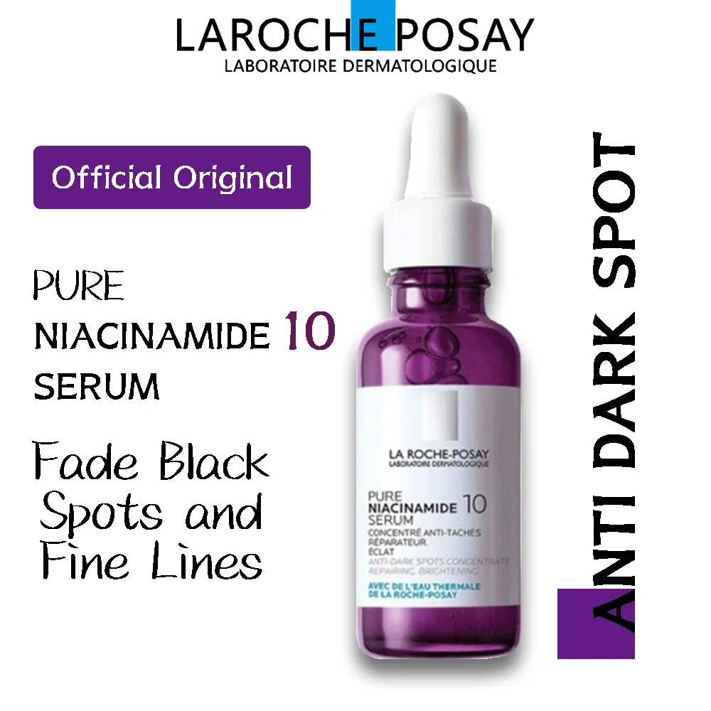 

Original La Roche Posay PURE Niacinamide 10 Serum Anti-aging Diminish Dark Spots and Acne Gentle and Oil Control Skin Care 30ml