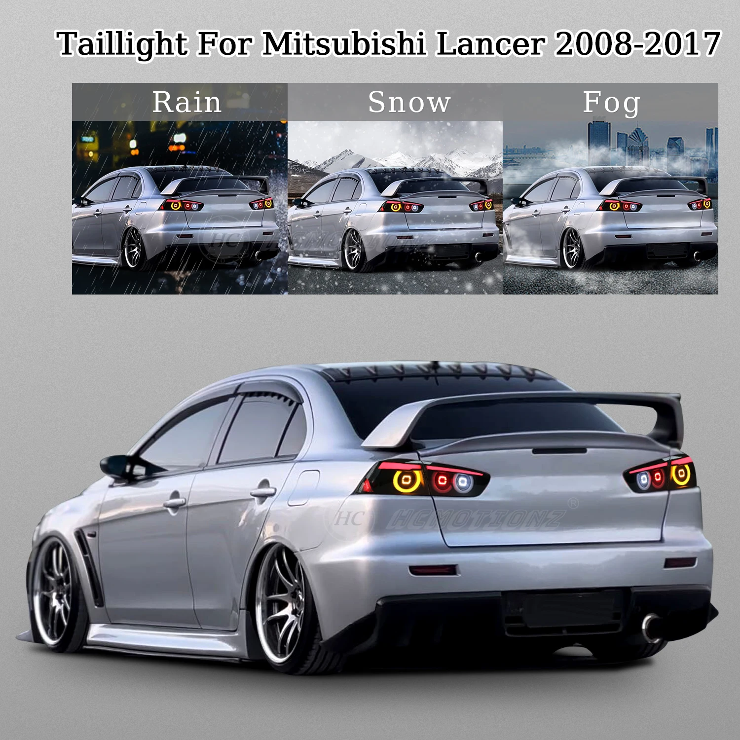 Светодиодные задние фонари HCMOTIONZ для Mitsubishi Lancer автомобильные аксессуары 2008-2017 EVO X