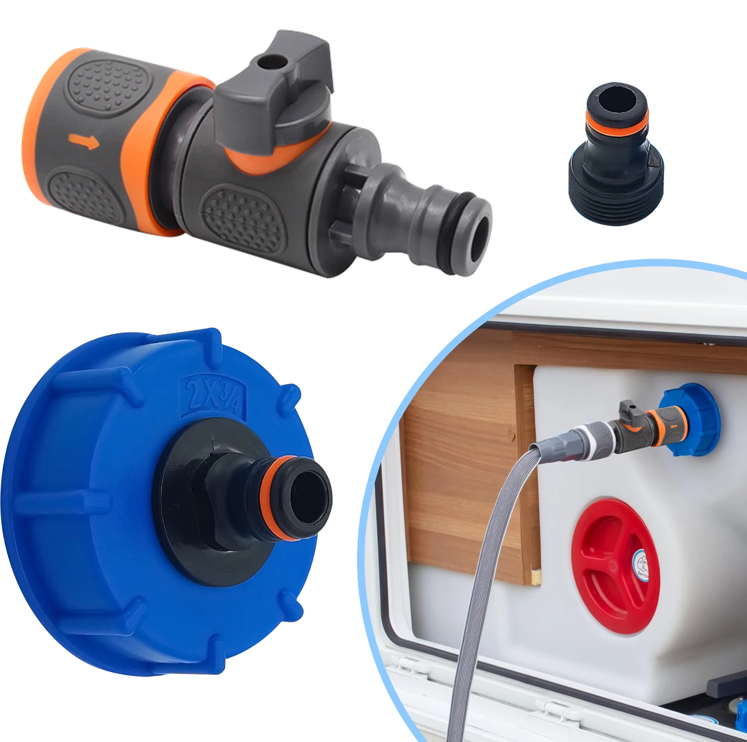 

1 комплект, адаптер для заправки резервуара для воды для каравана, дома на колесах, соединение с быстроразъемным соединением, базовый комплект управления, адаптер, запчасти для автофургона, аксессуары