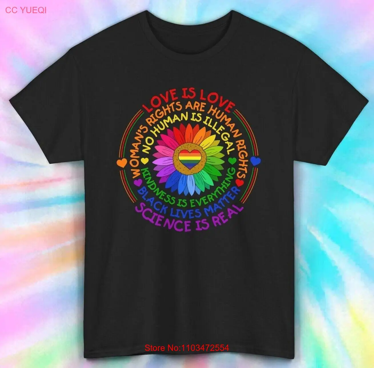 Футболка Love is | Радужные права Вдохновляющая рубашка S-5XL