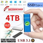 Новый высокоскоростной внешний твердотельный накопитель Mini 4 ТБ SSD M.2, USB 3,1 Type-C