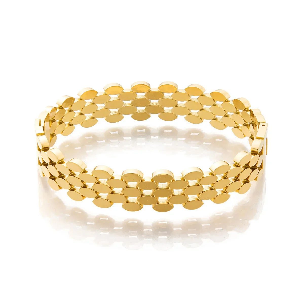 Новый элегантный браслет из титановой стали с сотовым узором высококачественный