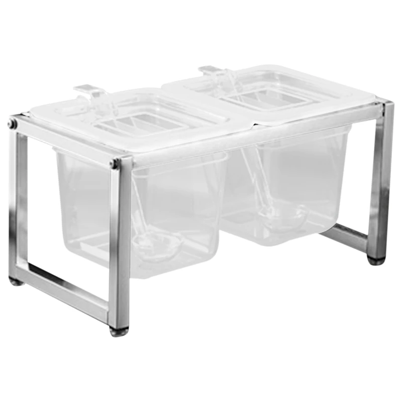

Acrylic Stainless Steel Pot Holder Milk Tea Shop Restaurant Jam Box Pan Tray Shelf Commercial Hot Pot Buffet Tray