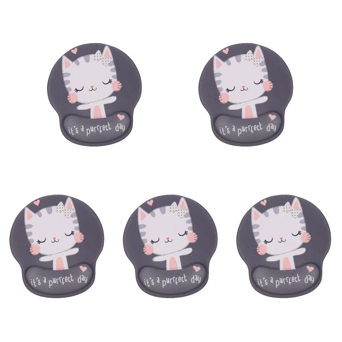 

5pcs Pad Anti-skid Mousepad Pattern Mat With Wrist Support Supply