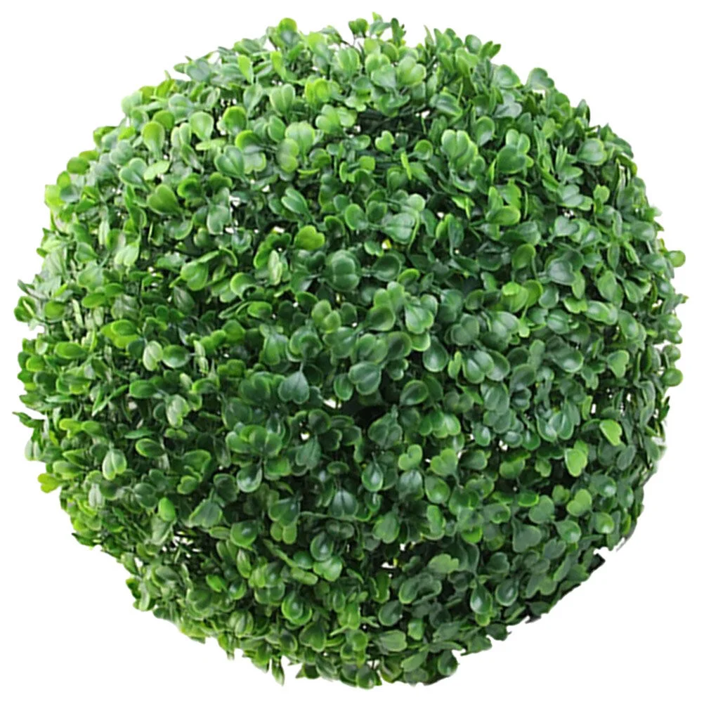 

Plants Outdoor Artificial Topiary Greenery Balls Fake Pendant Leaves 30x30cm Grass Leaf Plastic