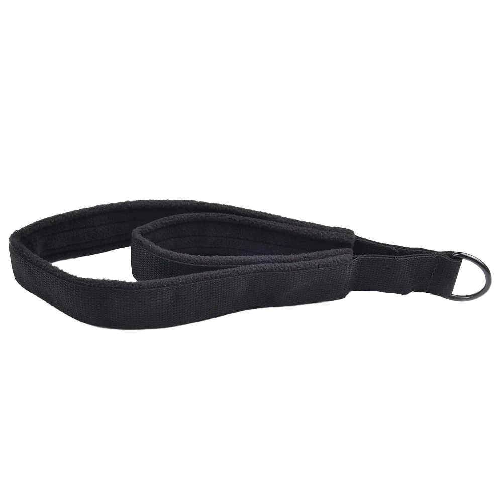 

2pcs Double Loop Pilates Circle Foot Straps Black Foot Reformer Fitness Equipment Straps Pilates Double Loop Straps With D-rings