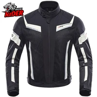 duhan motorcycle jacket summer motocross jacket mesh breathable removable protective gear men reflective motorcycle clothing