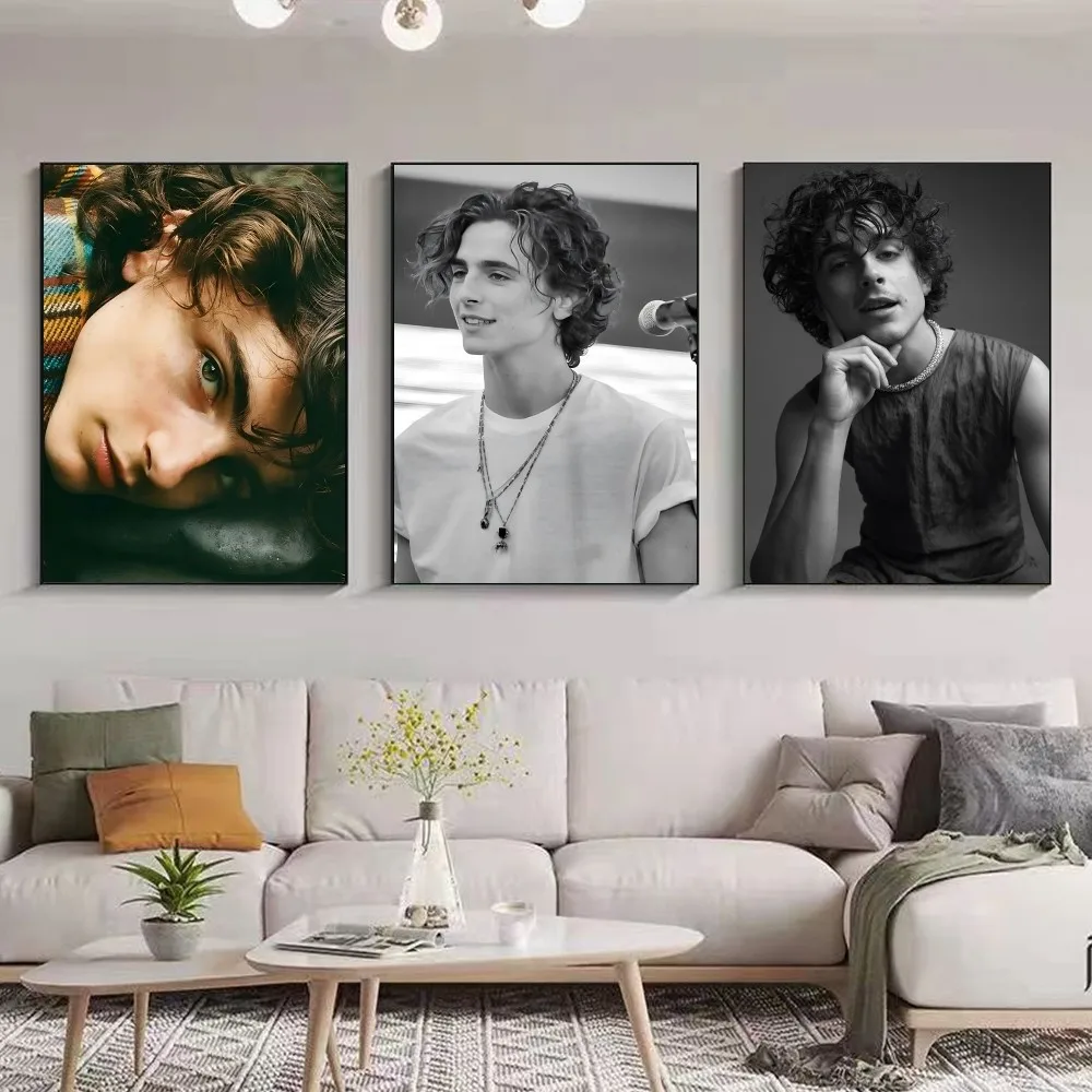 T--Timothee C-Chalamet Poster DIY Kraft Paper Vintage Wall Art Painting Study Stickers Big Szie
