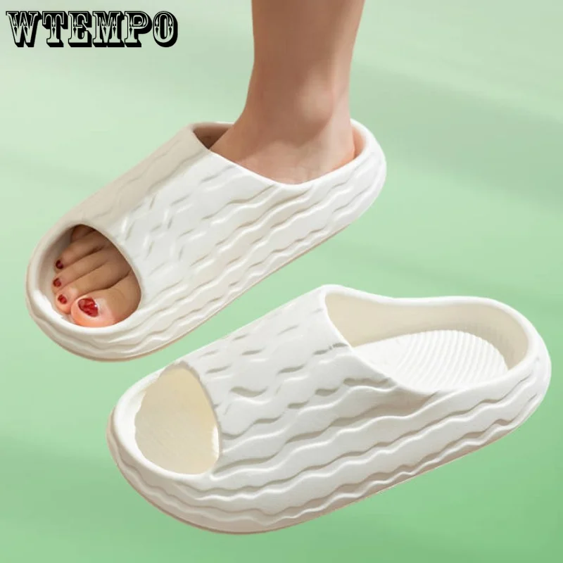 

WTEMPO Woman Slippers Thick Bottom Fashion Style Platform Bathroom Slides Nonslip Trend Watermelon Designer Shoes Dropshipping