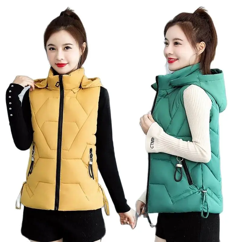 

Новинка 2022, Женский хлопковый жилет, осенне-зимний облегающий пуховой жилет из хлопка, студенческие жилеты, утепленная куртка, модная куртк...