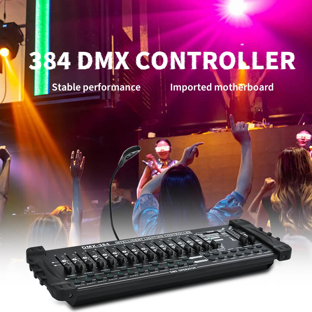 Фото 384-канальный контроллер освещения DMX512 Dj Light Controller Консольный оператор для живых концертов KTV DJs Clubs Оборудование №2
