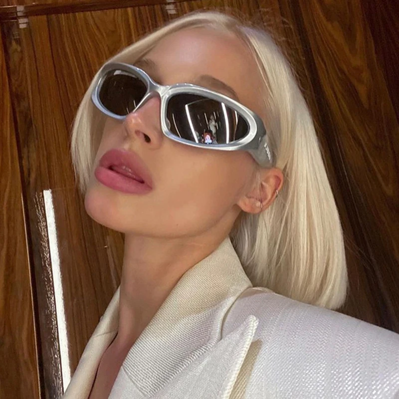 

Новые женские спортивные солнцезащитные очки Y2k, дизайнерские квадратные очки для мужчин, роскошные брендовые солнцезащитные очки UV400, Красочные Зеркальные модные очки