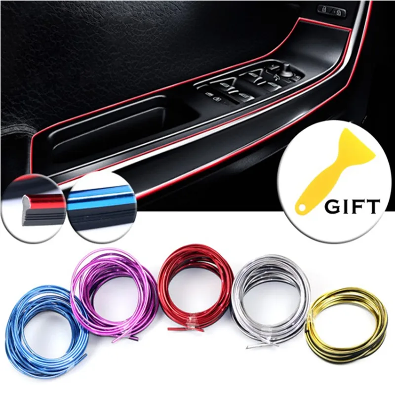 5 м декоративные гибкие ленты для литья автомобиля молдинги интерьера обшивка