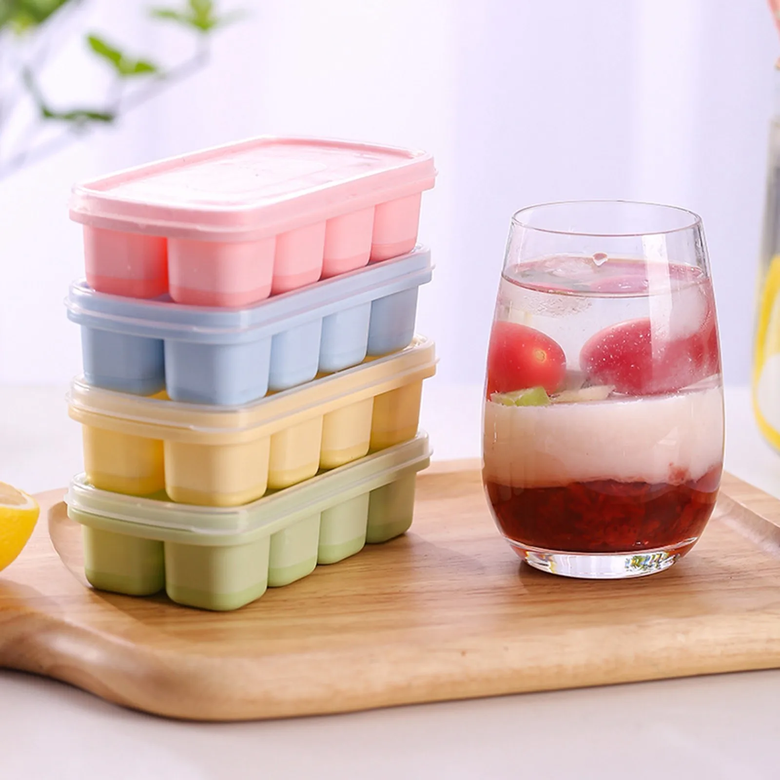 

Silicone Ice Cube Mold 6 Lattice Ice Tray Bar Kitchen Ice Cube Tray With Lid Ice Cube Maker For Whiskey Cocktail Summer Drinking