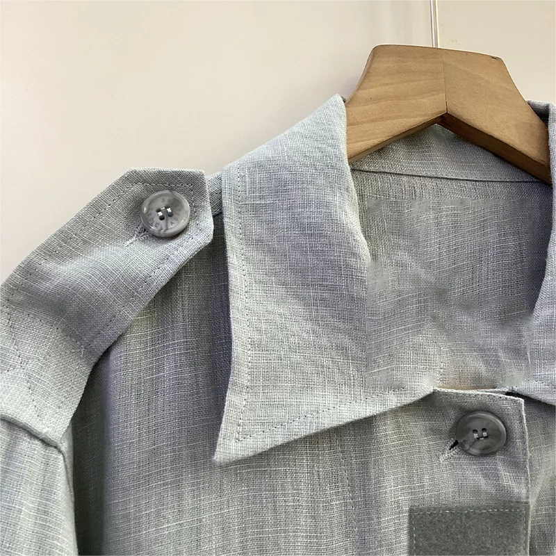 Zadig джинсовая куртка женская светло-голубая шикарная льняная с отложным