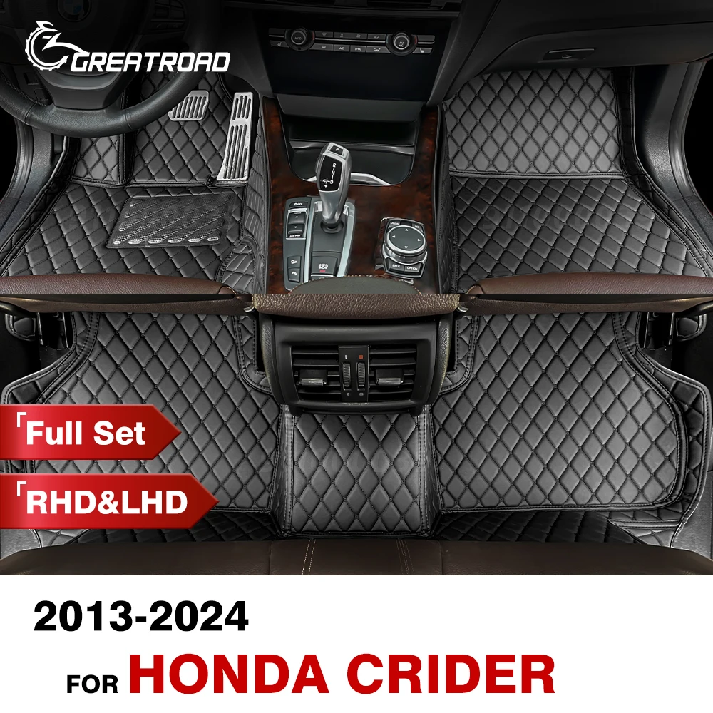 

Автомобильные коврики для Honda CRIDER 2013-2020 2021 2022 2023 2024, индивидуальные автомобильные подкладки для ног, задняя крышка, аксессуары для интерьера