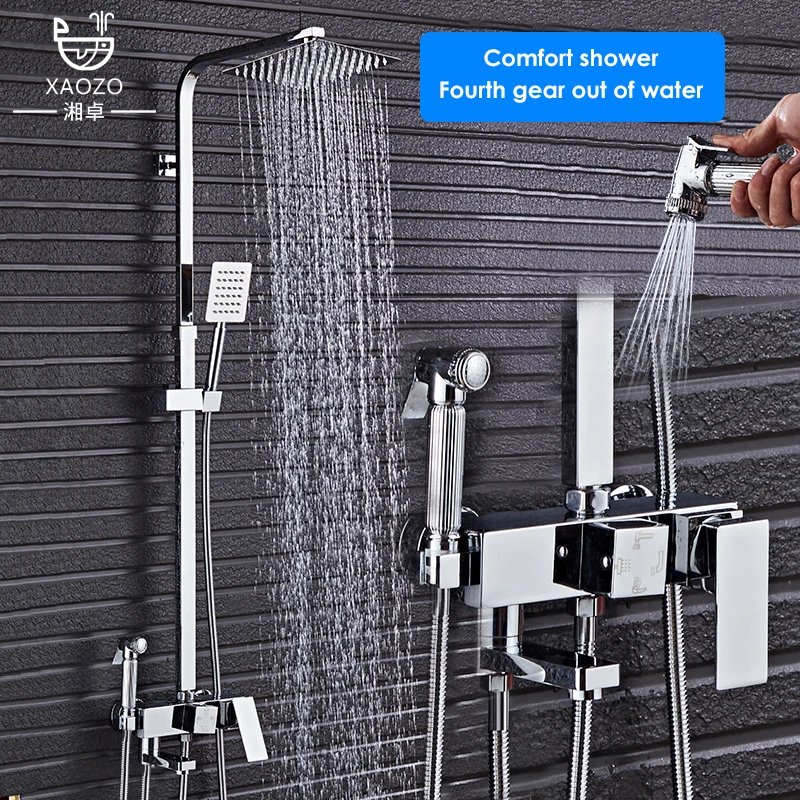 Насадка для душа домашний медный квадратный смеситель черного/хромированного