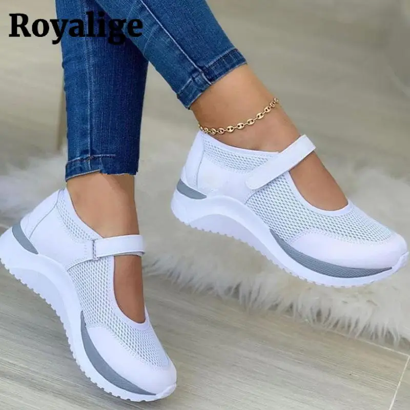 

Женские кроссовки на танкетке, Вулканизированная подошва, дышащая обувь для тенниса, модель 2022 года