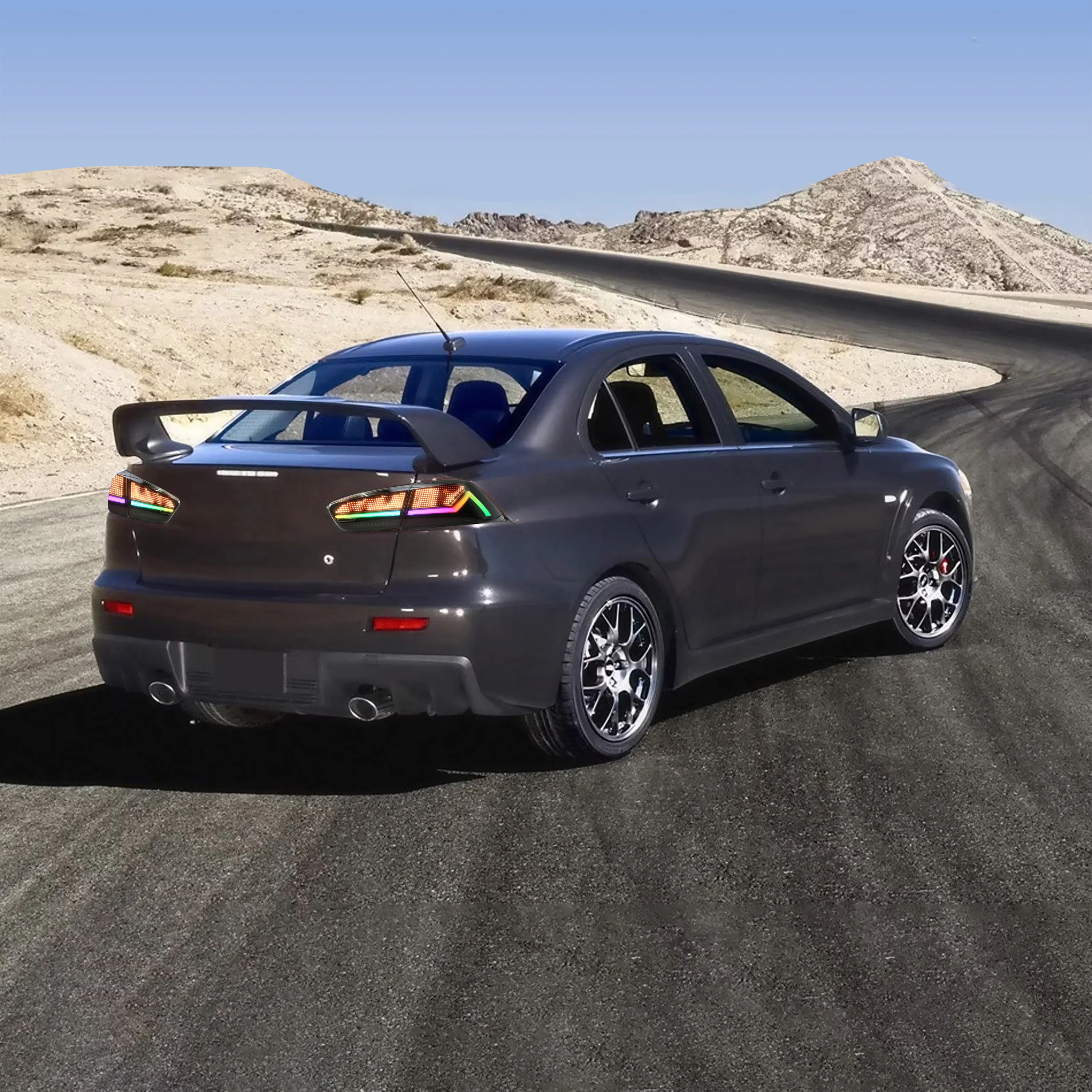 DK Motion светодиодные задние фонари RGB для Nissan Mitsubishi Lancer 2008-2018 EX EVO динамические