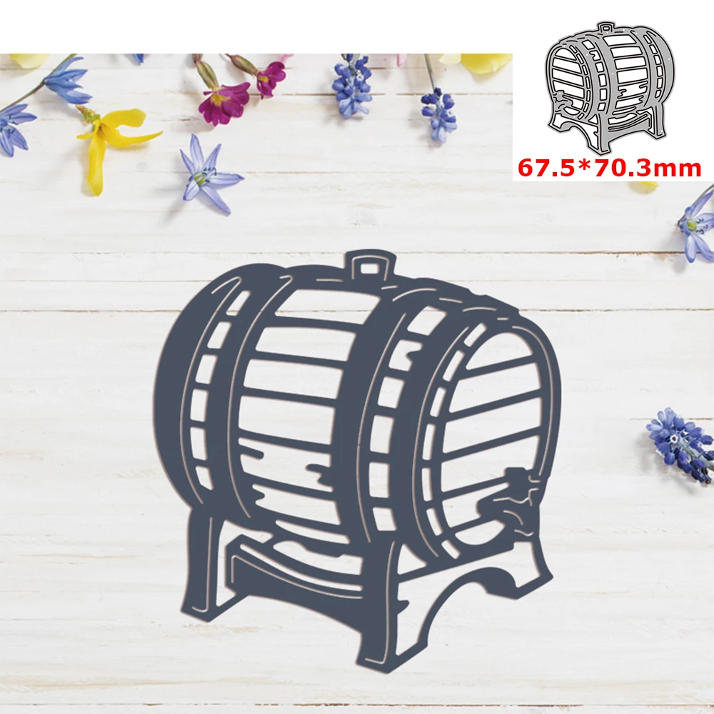

Wine Barrel Metal Cutting Dies Die Cut DIY Scrapbooking Crafting Knife Mould Blade Punch Decor Paper Cards 2022 New