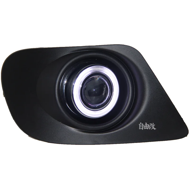 

DRL COB angel eye (5 colors ) + projector lens + H3 halogen fog lamp + black fog lamp house for Dodge Journey JCUV 2013