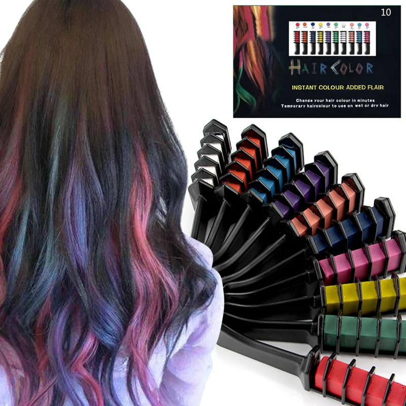 Hair Dye Comb Set Fashion Makeup Toy Kits Disposable Hair Dyeing Comb Toys For Girl Paint Hair