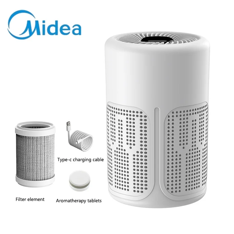 

Портативный настольный очиститель воздуха Midea HEPA-фильтр с технологией отрицательных ионов устраняет запахи формальдегида, частицы дыма и пыли