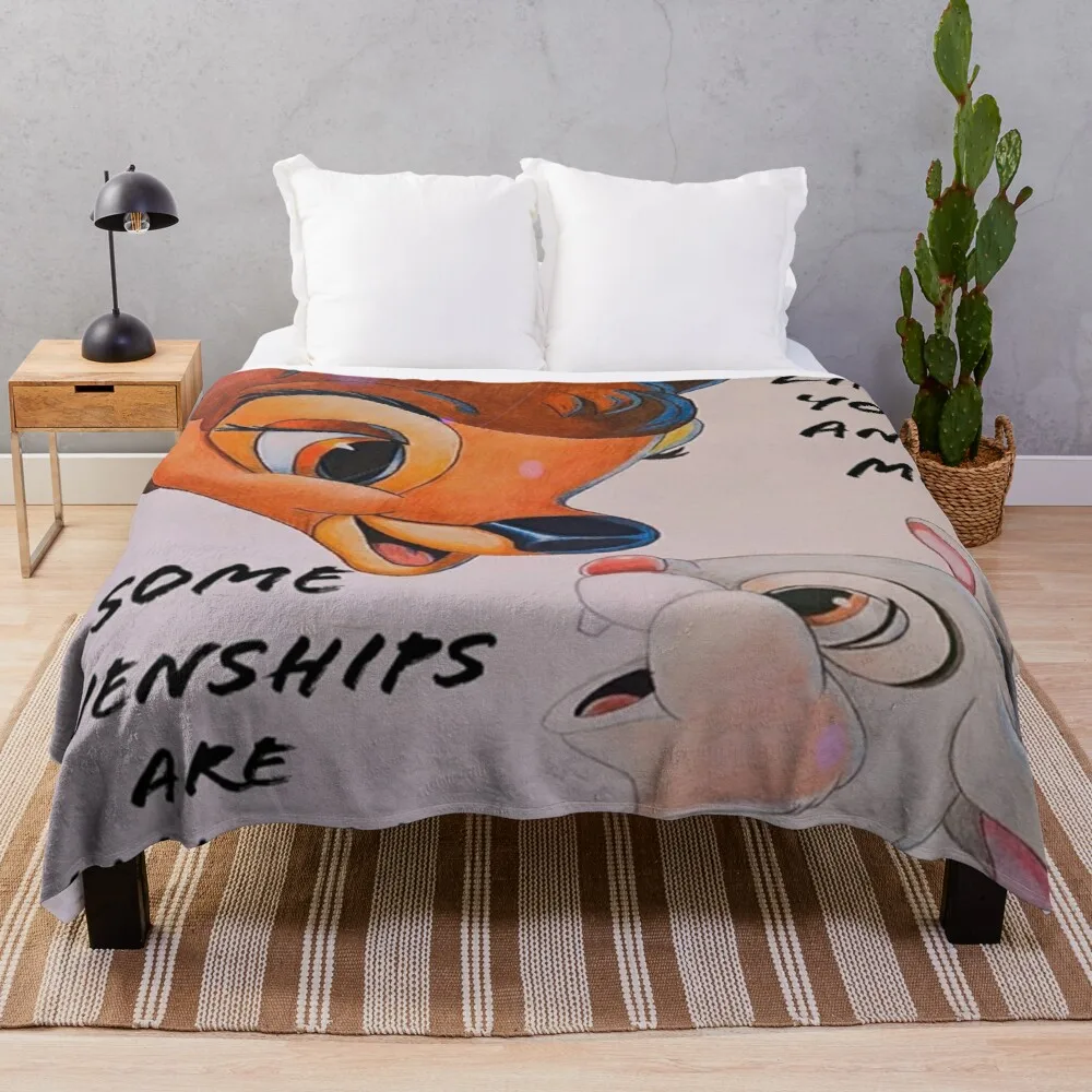 

bambi and Thumper Throw Blanket large fluffy plaid Sofa blanket baby blanket