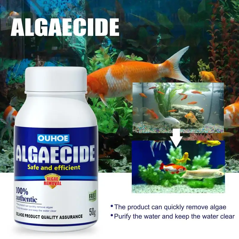 

Fish Tank Moss Remover Algae Prevention Efficient Cleaning Aquarium Algae Removal Multifunctional Pet Supplies Algaecide 50g