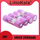 Лидер продаж, аккумуляторная батарея Liitokala 18650, новинка 100% Оригинальная 18650 2600 мАч, литий-ионная аккумуляторная батарея 3,7 в