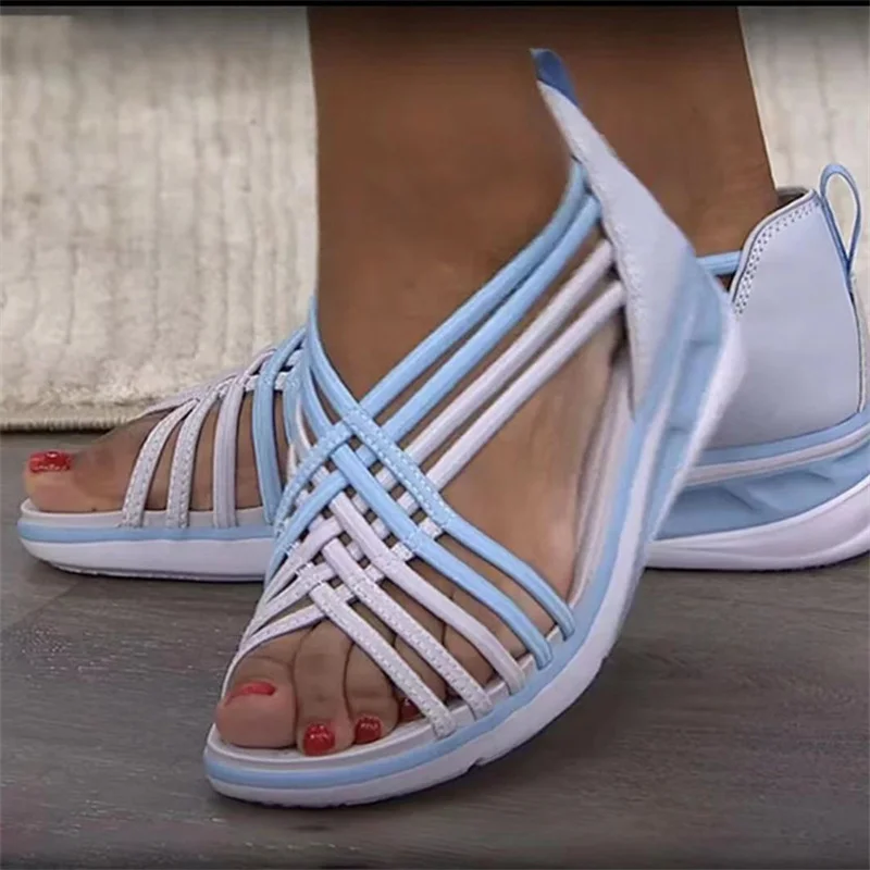 

Women's Wedge Fish Mouth Sandals Summer Thin Band Women Luxury Sandals Ladies Platform Wedge Cozy Rome Cute Casual Shoes