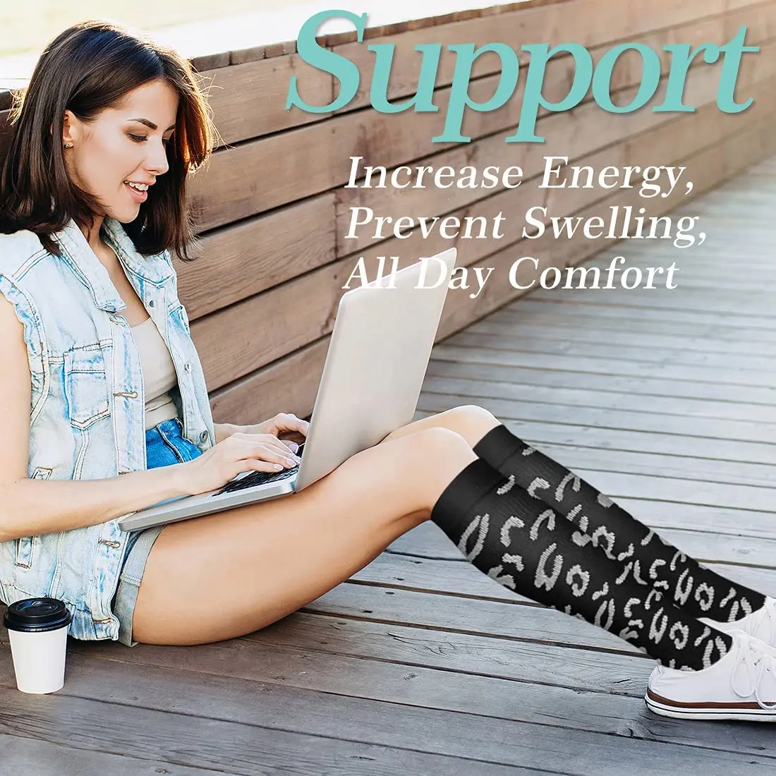 Men Women Nursing Compression Socks 15-20MmHg Flight Pregnancy Swollen Varicose Veins Marathon Cycling Hiking Running Socks Men