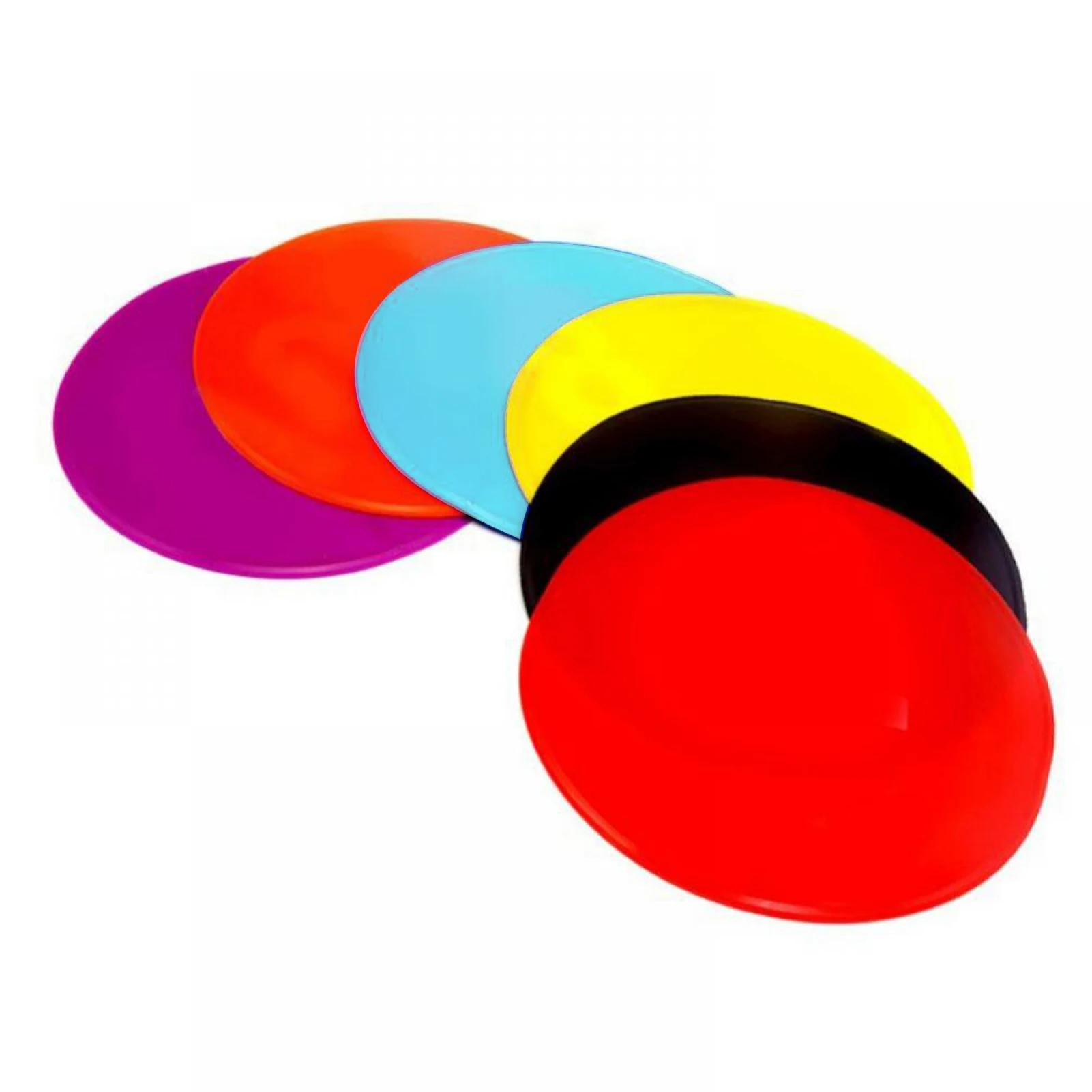 

6pcs Spot Marker Basketball Poly Vinyl For Training Flat Field 9 Inch Non Slip Wear Resistant Multi Colors Football Gym Reusable