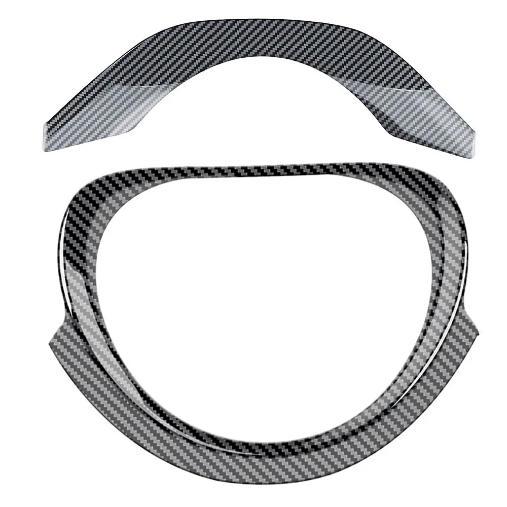 

2Pcs for Honda Vezel HR-V HRV 2021 2022 Interior Car Carbon Fiber Steering Wheel Panel Cover Trim Decoration Frame