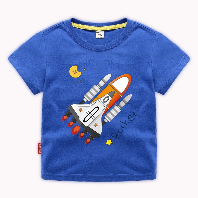 

Children's T-shirt in the summer 2022 children's clothing round collar jumper leisure breathable children with short sleeves