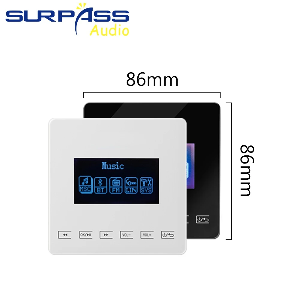 Настенный Bluetooth-усилитель бытовая аудиосистема сенсорный ключ фоновый