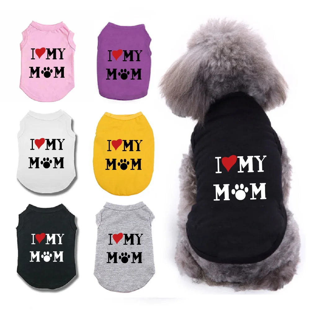 

Fashion Summer Pets Clothes Dog Shirt Vest Tshirt Breathable 100% Cotton Clothing for Small Medium Large Dogs Cats Pet Apparel