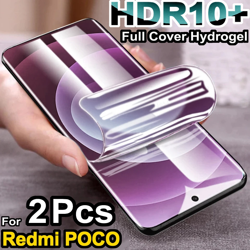 

2Pcs Screen Protector Film For Redmi Note 12 10 9 8 7 11 Pro Plus 11s 10s 9s 9a 9c Hydroge Poco X3 X4 Nfc F3 F4 Gt M3 M4 M5s Pro