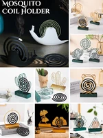 mosquito coil holder nordic style creative cactus bearshape summer day iron mosquito repellent incenses rack plate home decor