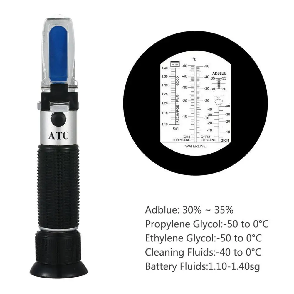 

New Car Antifreeze Refractometer -50-0 Degree Urea Freezing Point Concentration Meter Detector Coolant Measuring Instrument