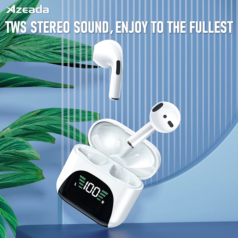 

TWS Earphone Bluetooth Wireless Headset With Microphone Digital Display Earplugs High Fidelity Music Ear Hook With Charging Box