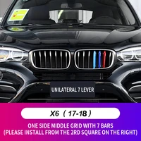 3pcs car front grille inserts trims strips 3 m color sports buckle grill cover clip for bmw x6 f16 2017 2018 styling accessories