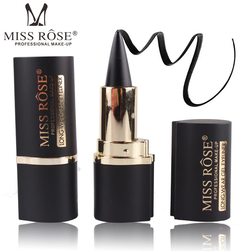 

MISS ROSE Black Eyeliner Waterproof Professional High Quality Natural Make Up Eye Tattoo Eyeliner Stickers Long-wear Cosmetic